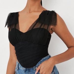 LIKE NEW BLACK MESH CORSET 🖤